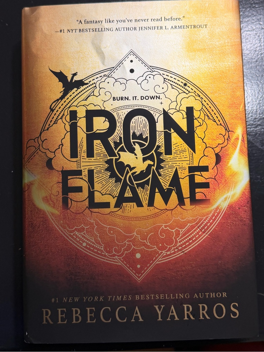 Iron Flame by Rebecca Yarros - Orange Ombre Hardcover